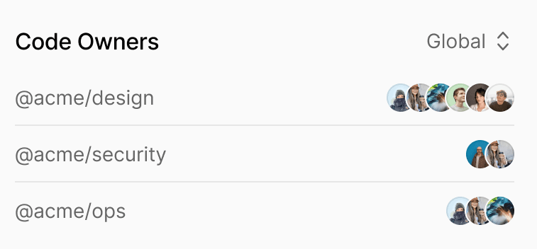 The Code Owners overview.