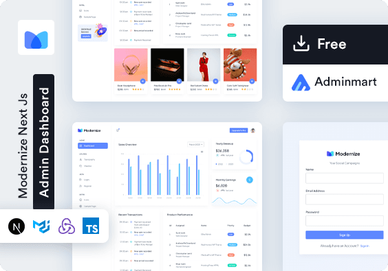 Modernize Next.js Admin Dashboard Template